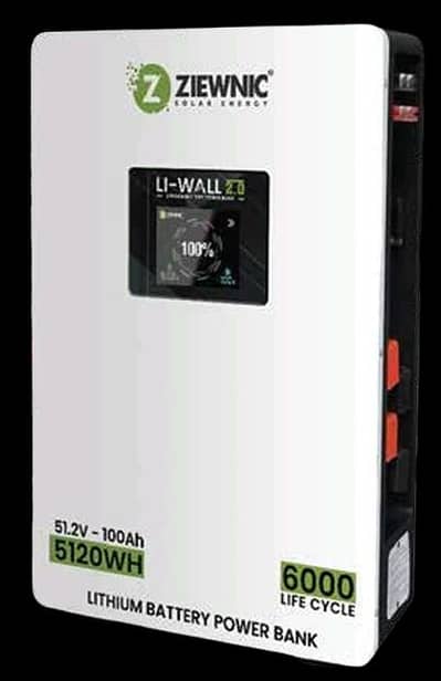 ZIEWNIC SOLAR ENERGY Li-WALL (48V - 100AH) LITHIUM BATTERY WITH 5 YEAR REPLACEMENT WARRANTY