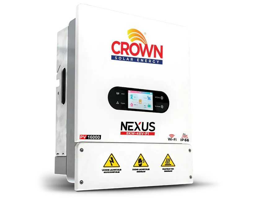 crown-solar-energy-nexus-8kw-single-phase-hybrid-inverter-ip66_4babd145-a40f-40e3-abda-1127832ae73c Crown Nexus 8kW Single Phase Hybrid Solar Inverter with IP66 Protection - Image 1