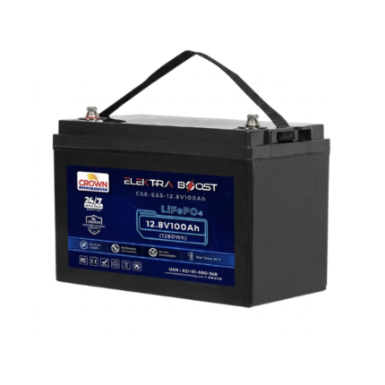 Crown 12.8V100A battery with 3 year replacement waranty